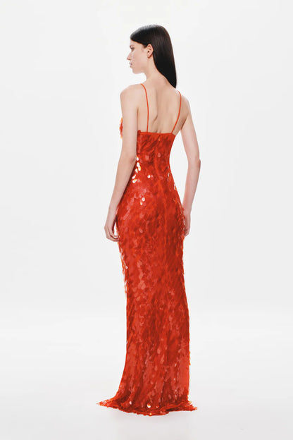Misha Sapphire Sequin Maxi Dress