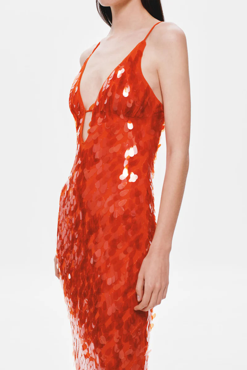 Misha Sapphire Sequin Maxi Dress