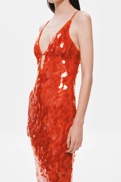 Misha Sapphire Sequin Maxi Dress