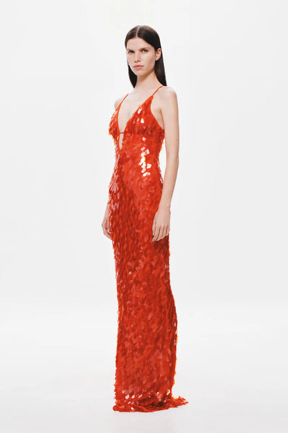 Misha Sapphire Sequin Maxi Dress