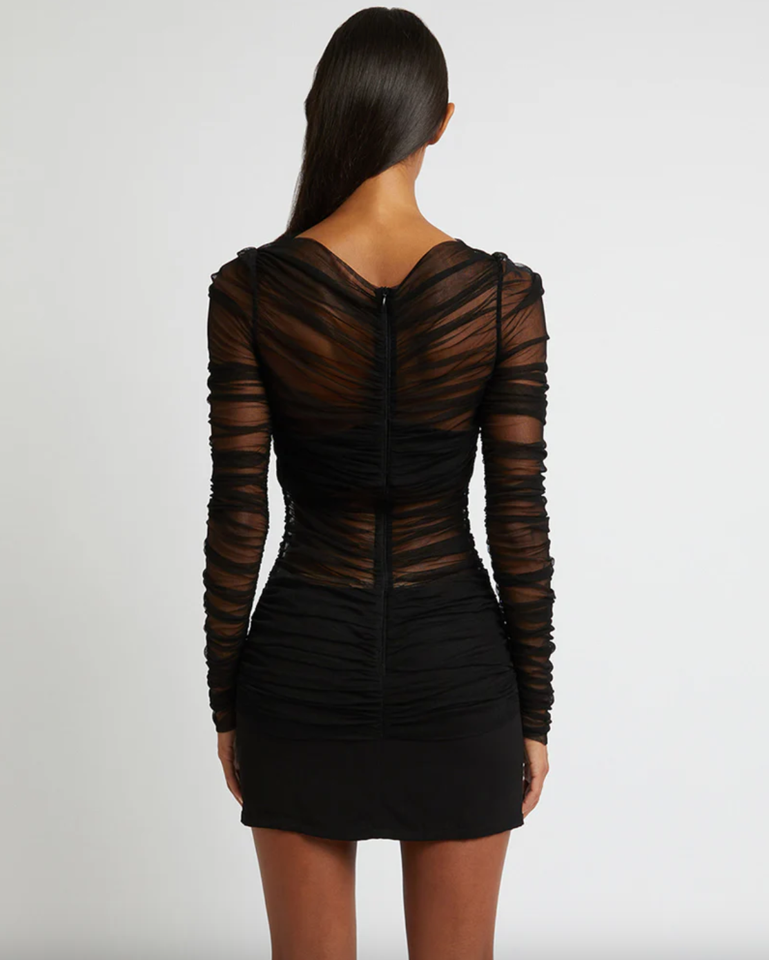 Christopher Esber Semblance Tulle Overlay Mini Dress