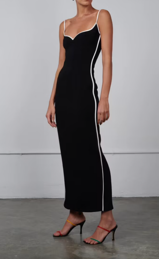 Paris Georgia Heart Dress Black & White