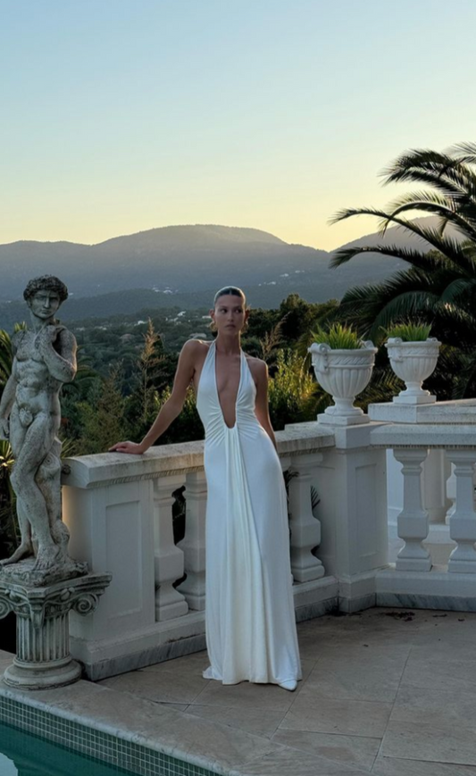 Misha Jennifer Cupro Maxi Dress Ivory