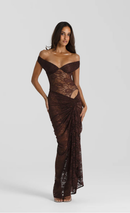 Natalie Rolt Aubrey Dress Espresso