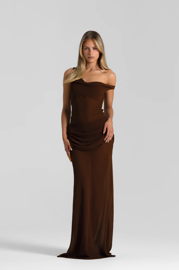 Natalie Rolt Cadence Gown Espresso