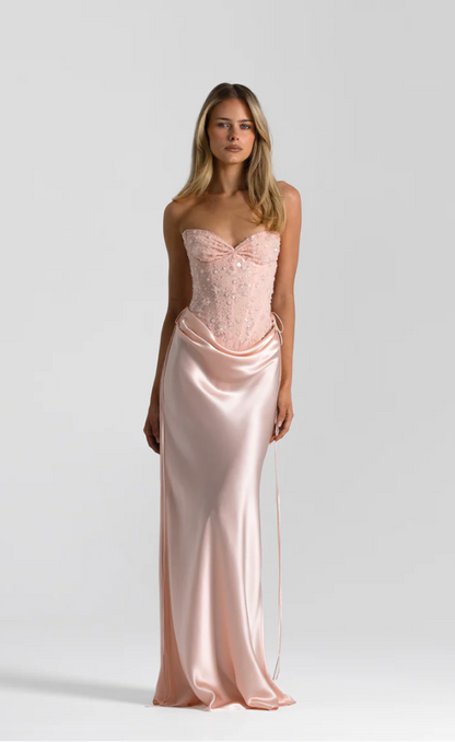 Natalie Rolt Verity Bustier + Evelyn Skirt Baby Pink