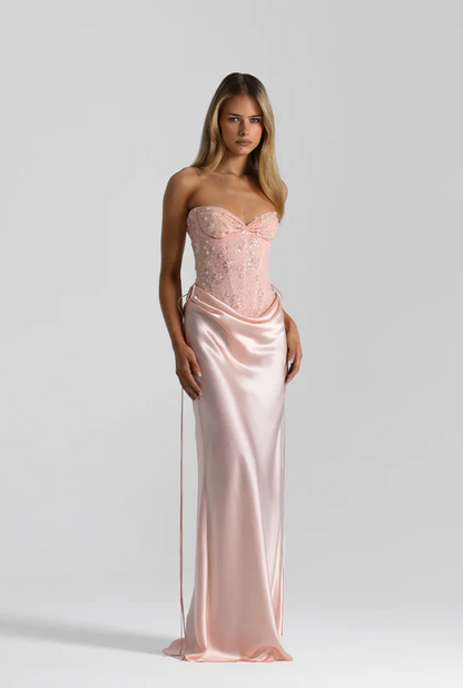 Natalie Rolt Verity Bustier + Evelyn Skirt Baby Pink