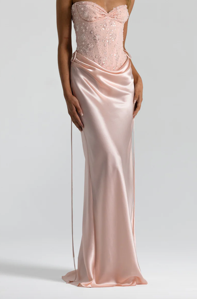 Natalie Rolt Verity Bustier + Evelyn Skirt Baby Pink