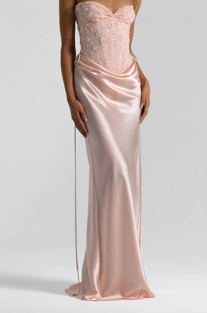 Natalie Rolt Verity Bustier + Evelyn Skirt Baby Pink