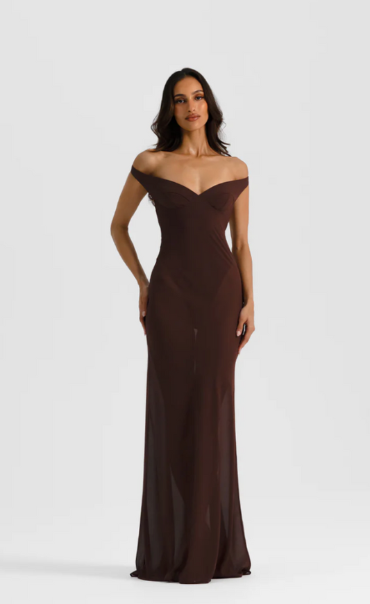Natalie Rolt Brielle Dress Espresso