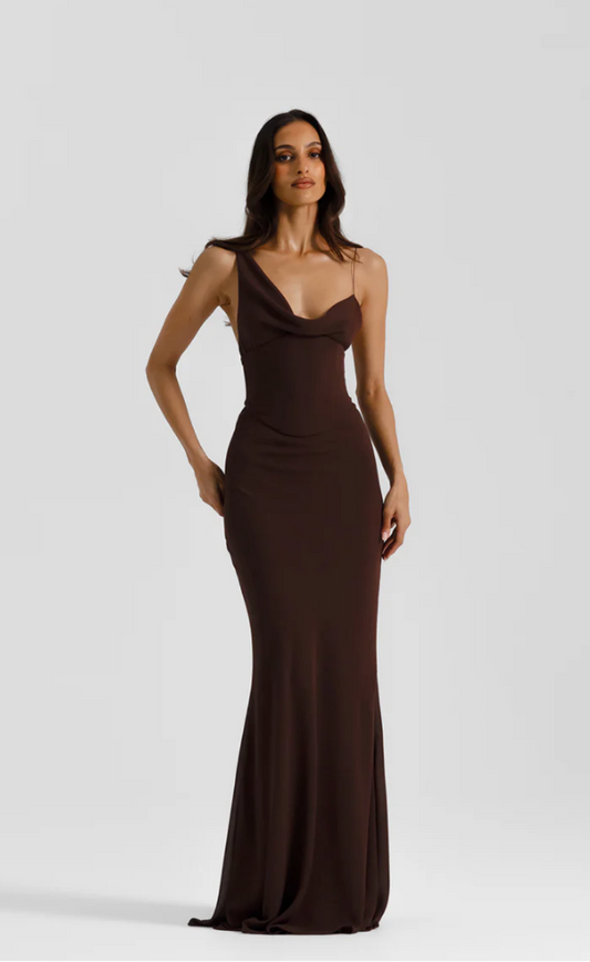 Natalie Rolt Hallie Gown Espresso