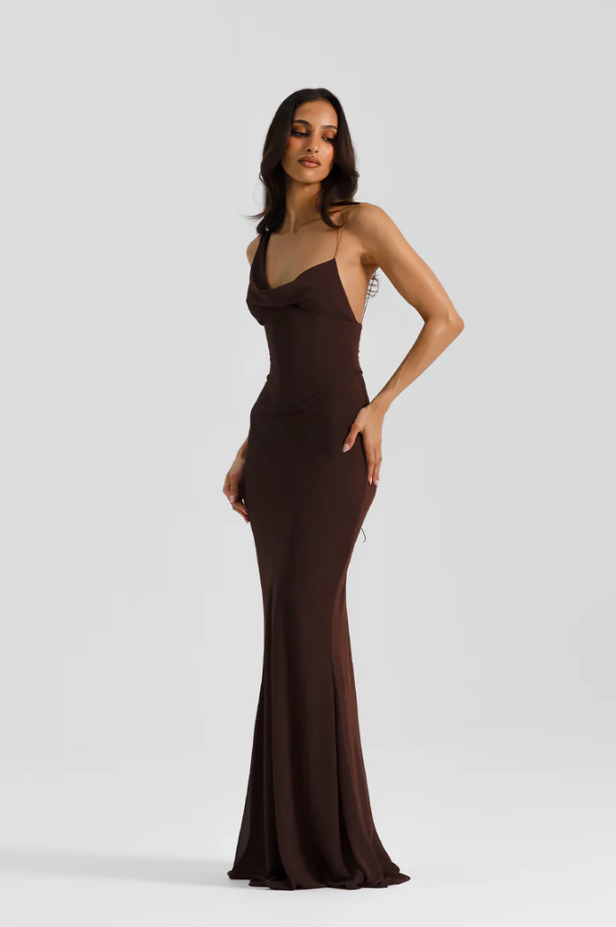 Natalie Rolt Hallie Gown Espresso