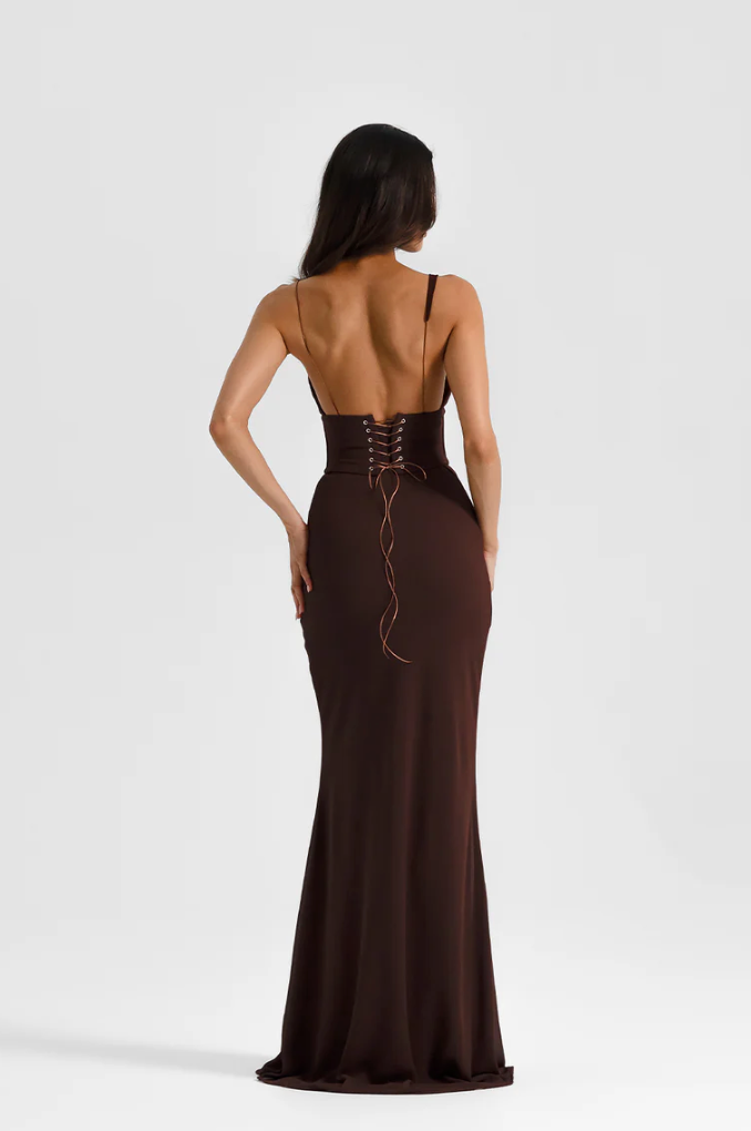 Natalie Rolt Hallie Gown Espresso
