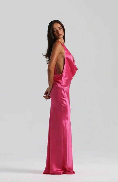 Natalie Rolt Gabi Gown Neon Pink