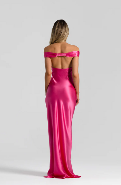 Natalie Rolt Bridget Gown Neon Pink