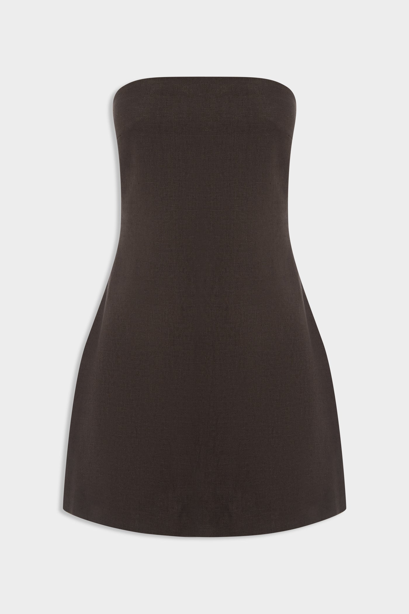 Venroy Linen Strapless Mini Dress