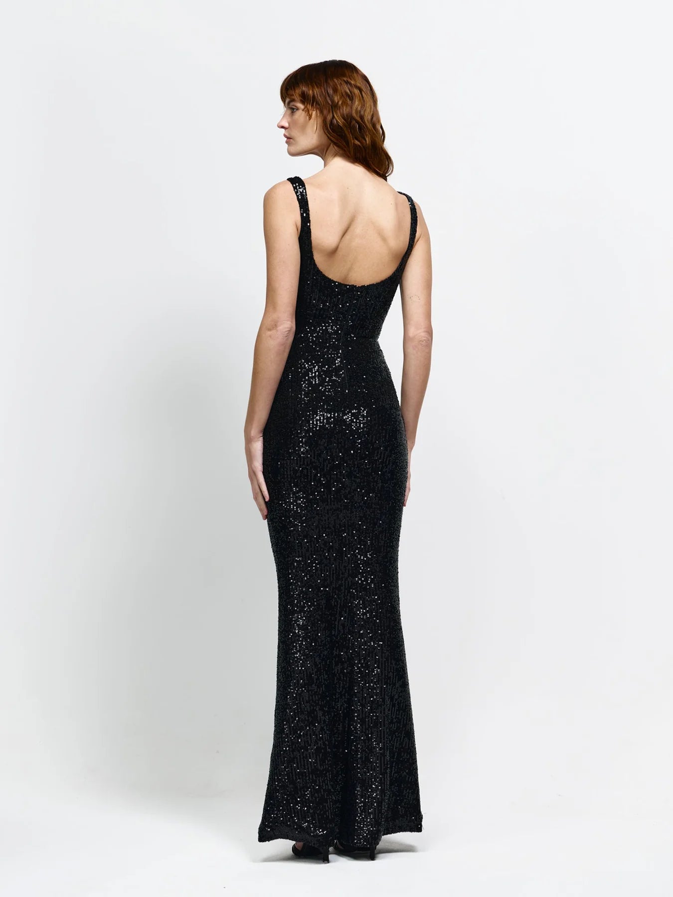 Effie Kats Colson Gown Black Sequin