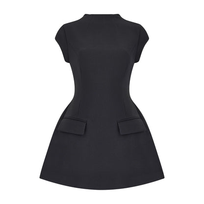 Odd Muse The Ultimate Muse Cap Sleeve Mini Dress Black