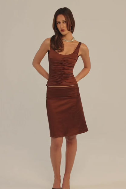 Ance Gria Atlein Midi Set Brown