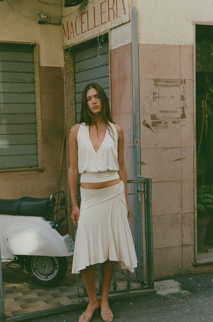 With Jean Sharni Set Off White